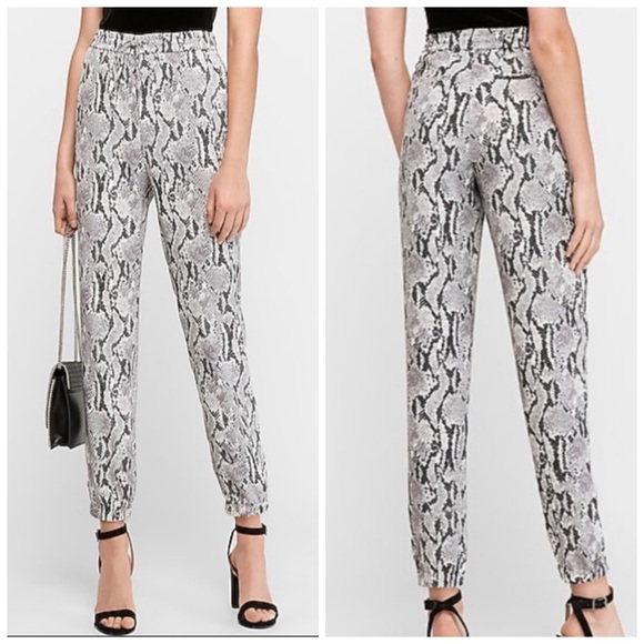 Express Pants - Express Snake Print Joggers